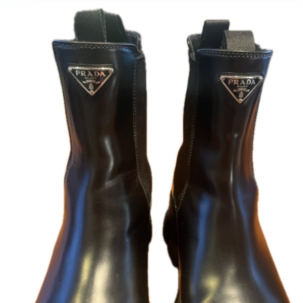 Prada Monolith brushed leather Chelsea boots - Picture 5 of 8